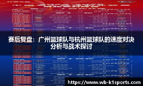 赛后复盘：广州篮球队与杭州篮球队的速度对决分析与战术探讨
